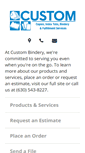 Mobile Screenshot of custom-bindery.com